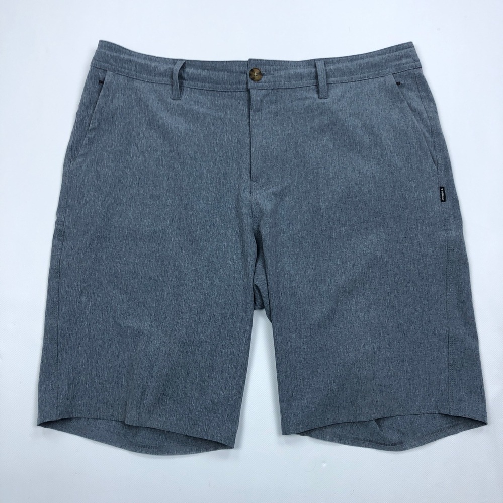 ONeill Hybrid Hyperfreak Pro Stretch Shorts Mens 36 Grey Relaxed Fit Hyperdry